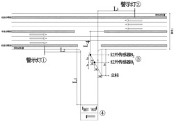 一种干道出入口减速警示系统